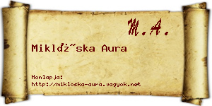 Miklóska Aura névjegykártya